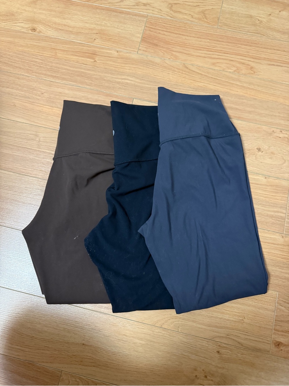 CRZ YOGA High-Waist Leggings Trio - Brown, Black, Grey